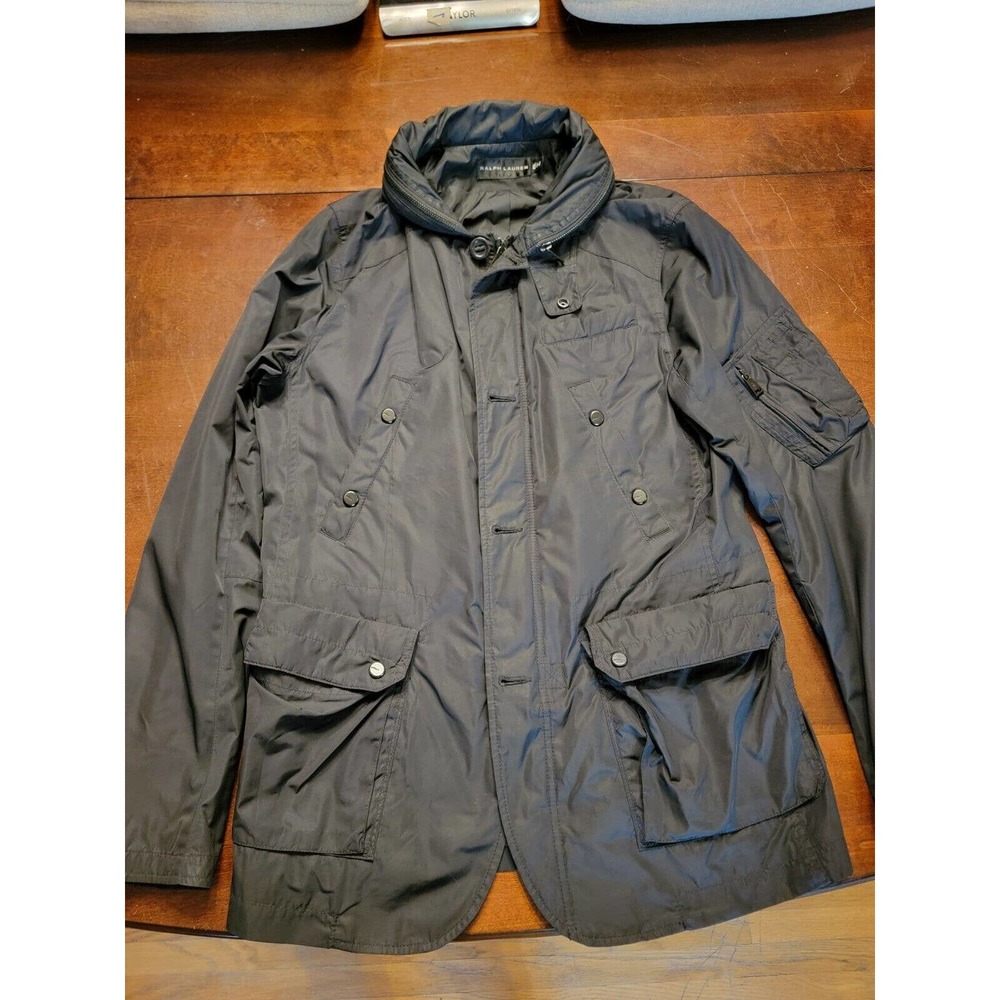 Ralph Lauren Black Label Nylon Field Jacket, Size 40L, Hidden hood, High Quality